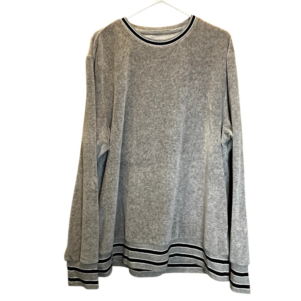 American Eagle Mens‎ Velour grey Crew Neck Sweatshirt, Size XL